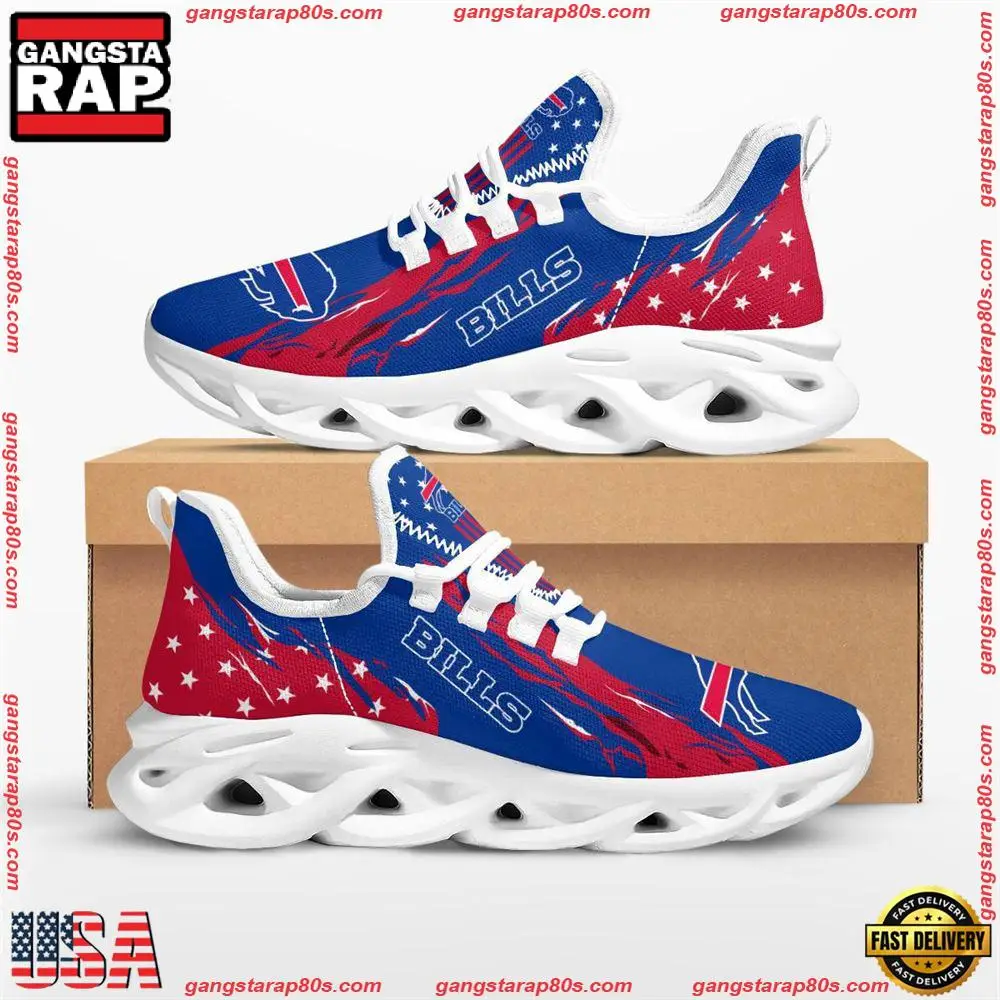 NFL Buffalo Bills Stars and Stripes Max Soul Shoes Running Sneakers Running Sneakers NFL Buffalo Bills Stars and Stripes Max Soul Shoes Running Sneakers Running Sneakers - Image 1