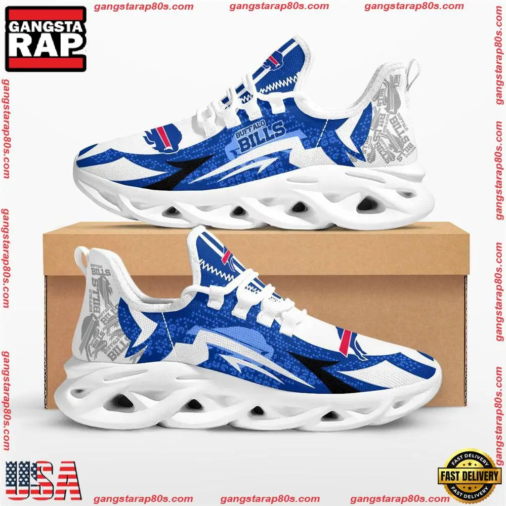 NFL Buffalo Bills Symbol Geometric Pattern Max Soul Shoes Running Sneakers
