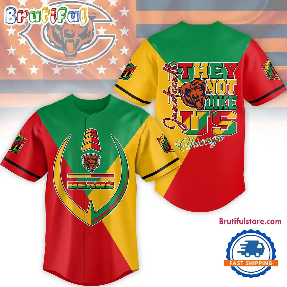 NFL Chicago Bears Juneteenth Month They Not Like US Baseball Jersey