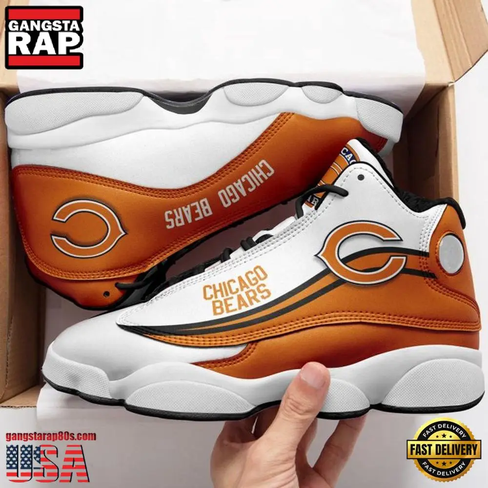 NFL Chicago Bears Sport New Design Air Jordan 13 Running Sneakers Shoes