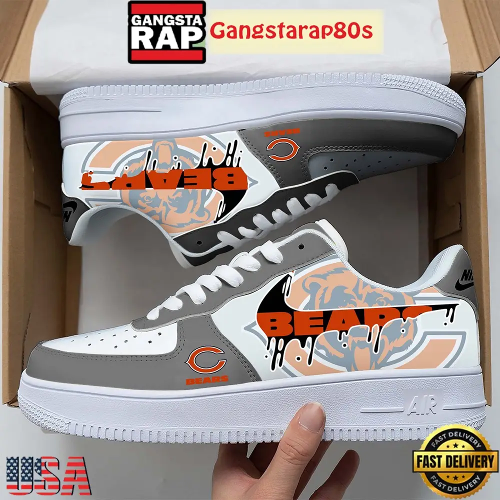 NFL Chicago Bears Team Logo Unique Air Force 1 Shoes Running Sneakers NFL Chicago Bears Team Logo Unique Air Force 1 Shoes Running Sneakers - Image 1