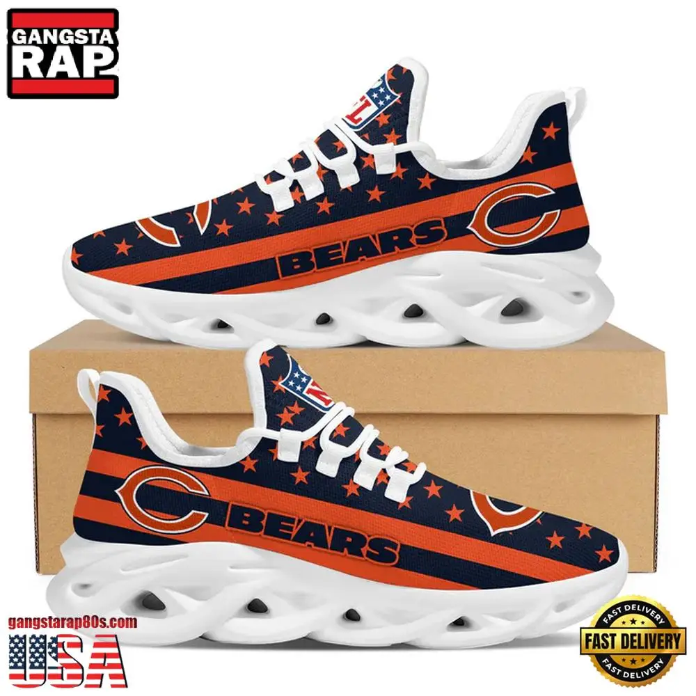 NFL Chicago Bears US Flag Max Soul ShoesRunning Sneakers