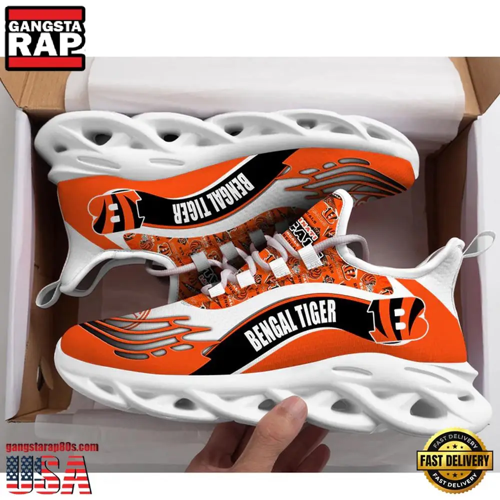 NFL Cincinnati Bengals Football Max Soul ShoesRunning Sneakers