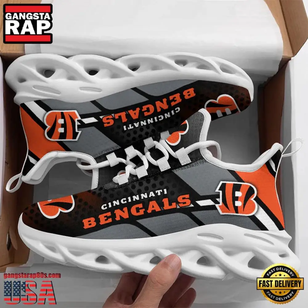 NFL Cincinnati Bengals Logo Max Soul ShoesRunning Sneakers