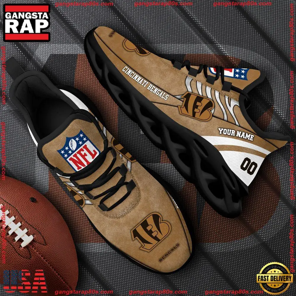 NFL Cincinnati Bengals New Design Max Soul Shoes, Running Sneakers