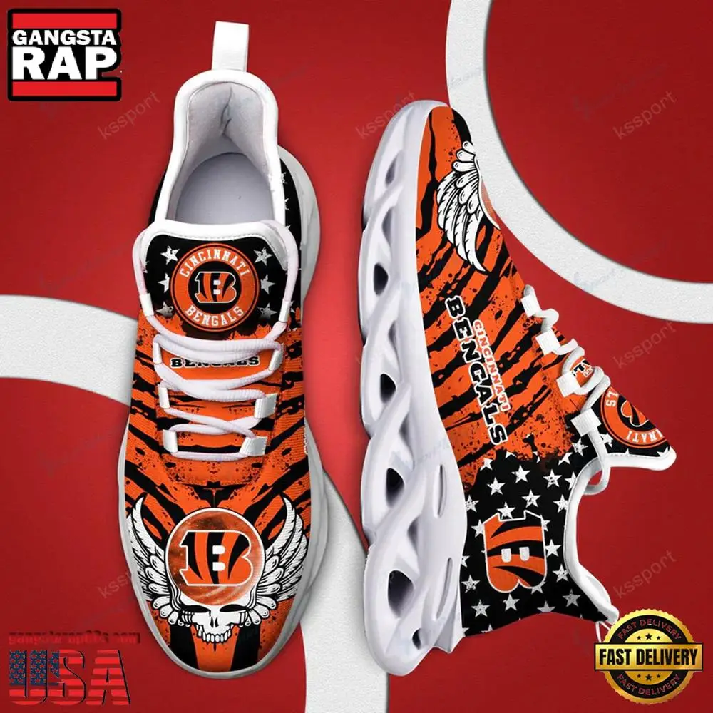 NFL Cincinnati Bengals Team Max Soul Shoes Running Sneakers New Designer NFL Cincinnati Bengals Team Max Soul Shoes Running Sneakers New Designer - Image 1