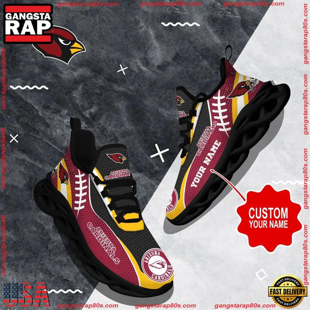 NFL Custom Name Arizona Cardinals Shoes Sport Loves Max Soul Shoes Running Sneakers