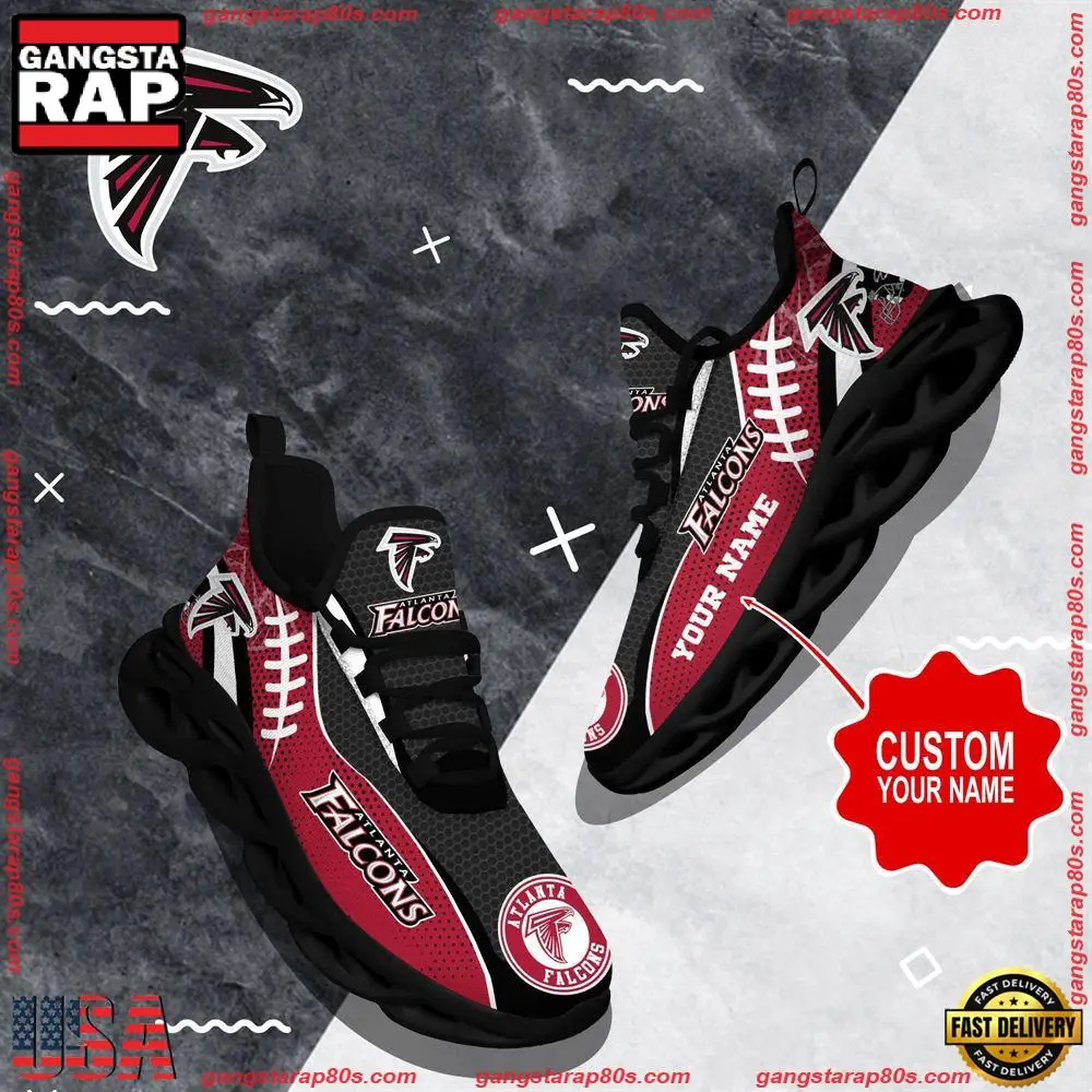 NFL Custom Name Atlanta Falcons Shoes Sport Loves Max Soul Shoes Running Sneakers NFL Custom Name Atlanta Falcons Shoes Sport Loves Max Soul Shoes Running Sneakers - Image 1