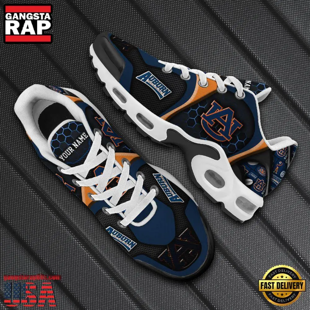 NFL Custom Name Auburn Tigers Max Plus Shoes - Running Sneakers