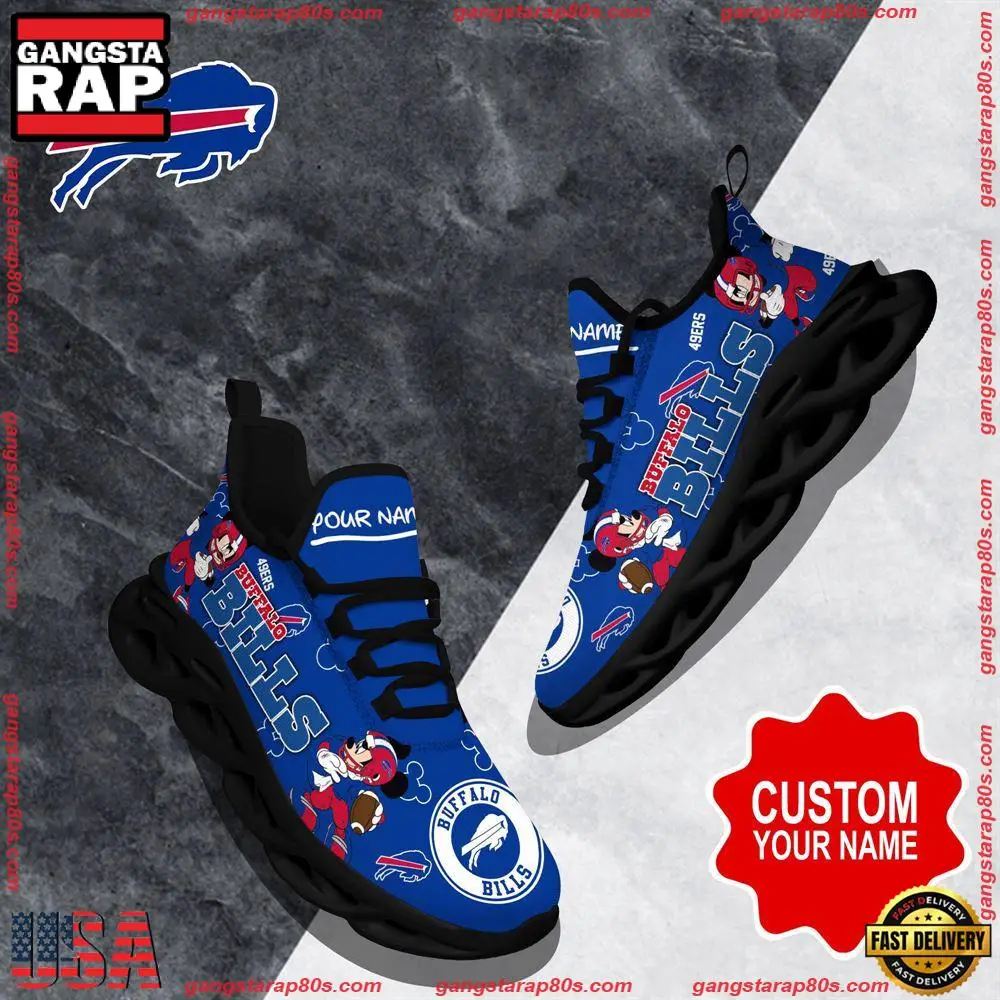 NFL Custom Name Buffalo Bills Christmas Max Soul Shoes Running Sneakers
