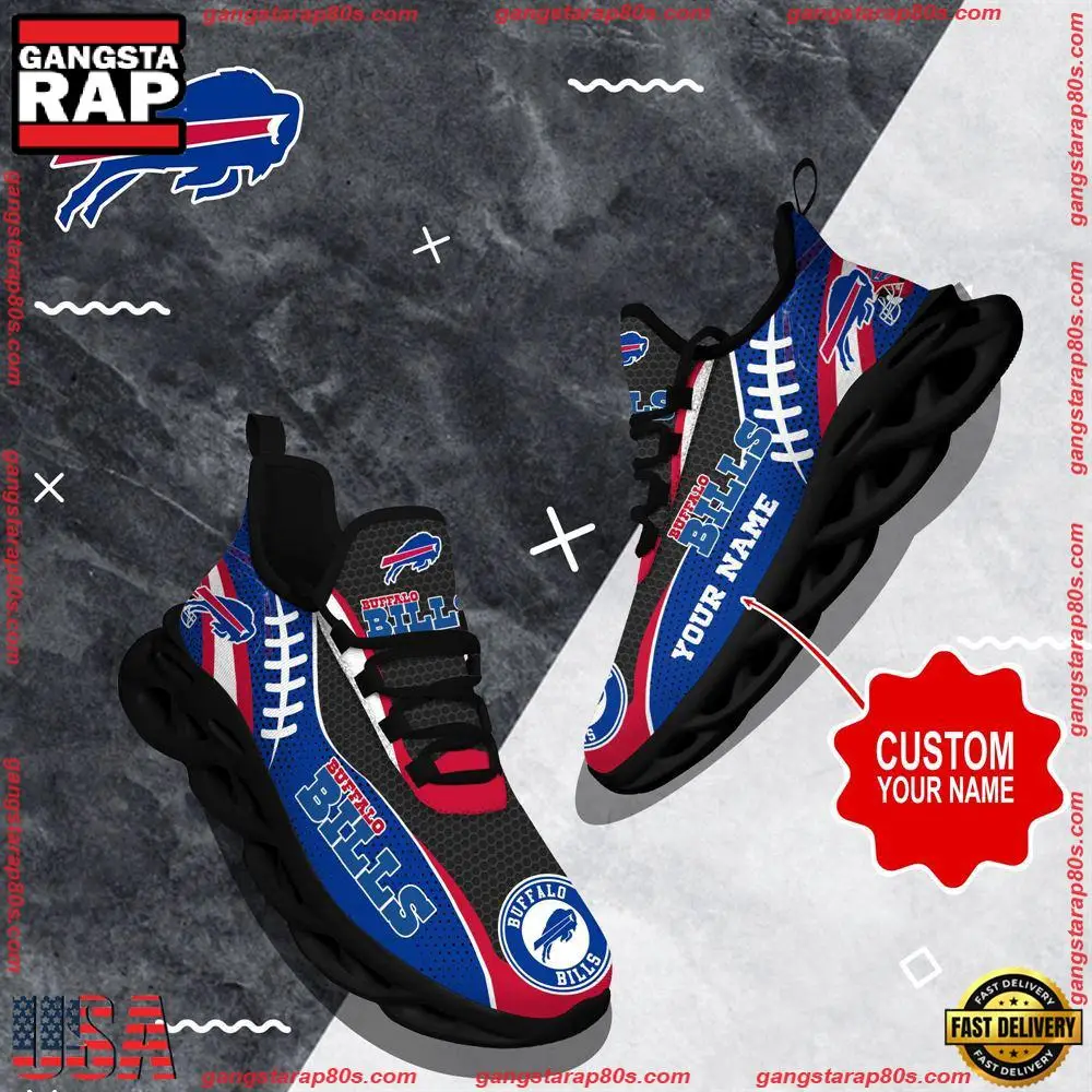 NFL Custom Name Buffalo Bills Shoes Sport Loves Max Soul Shoes Running Sneakers