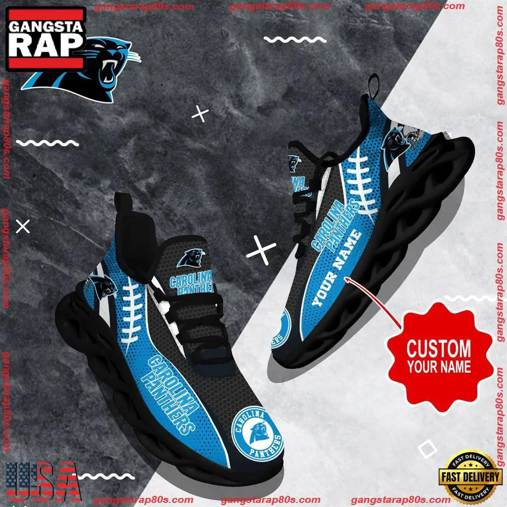 NFL Custom Name Carolina Panthers Shoes Sport Loves Max Soul Shoes Running Sneakers