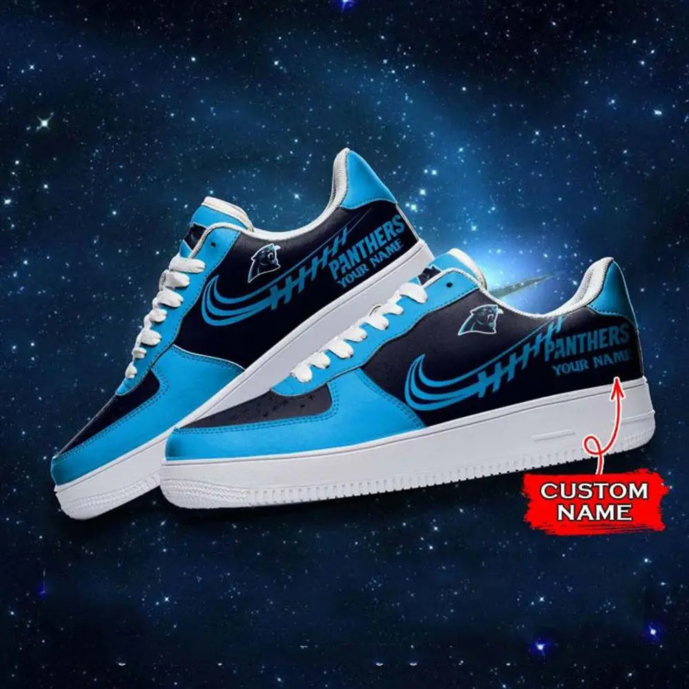 NFL Custom Name Carolina Panthers Super Bowl Air Force 1 Sneaker Shoes