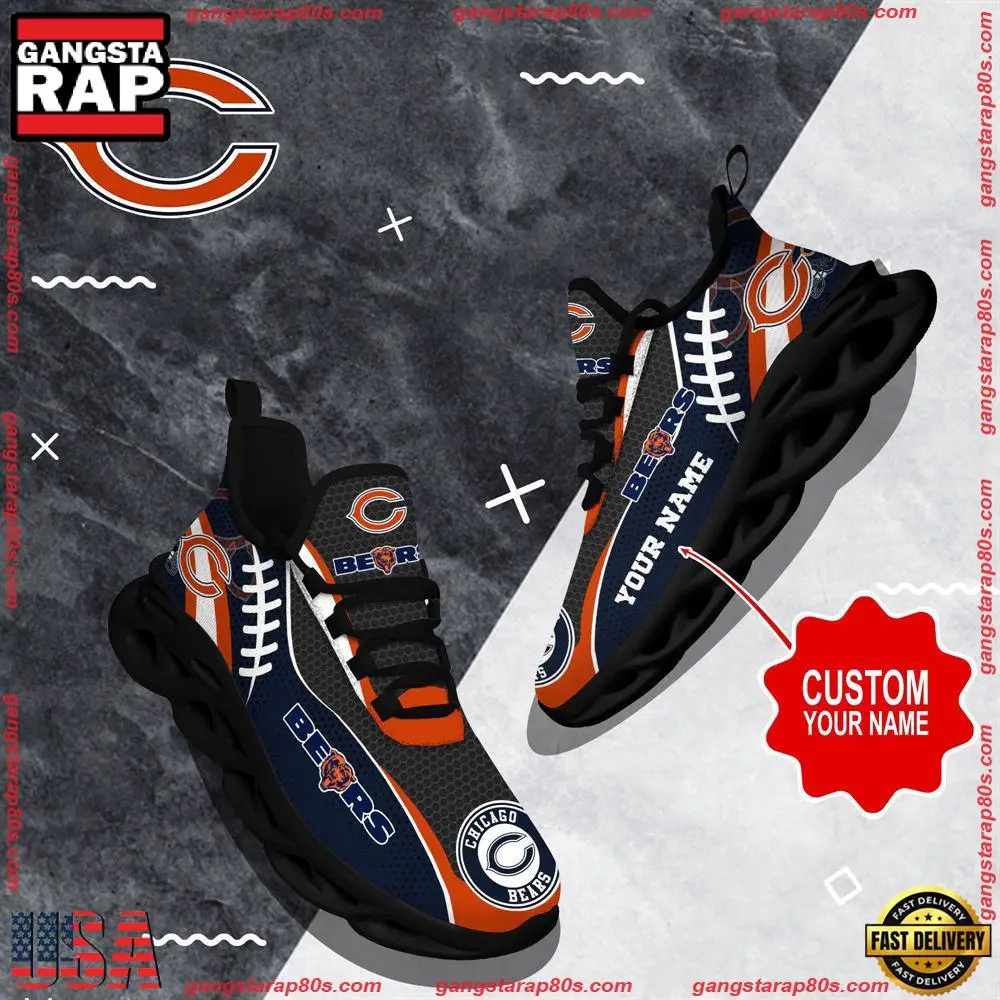 NFL Custom Name Chicago Bears Shoes Sport Loves Max Soul Shoes Running Sneakers
