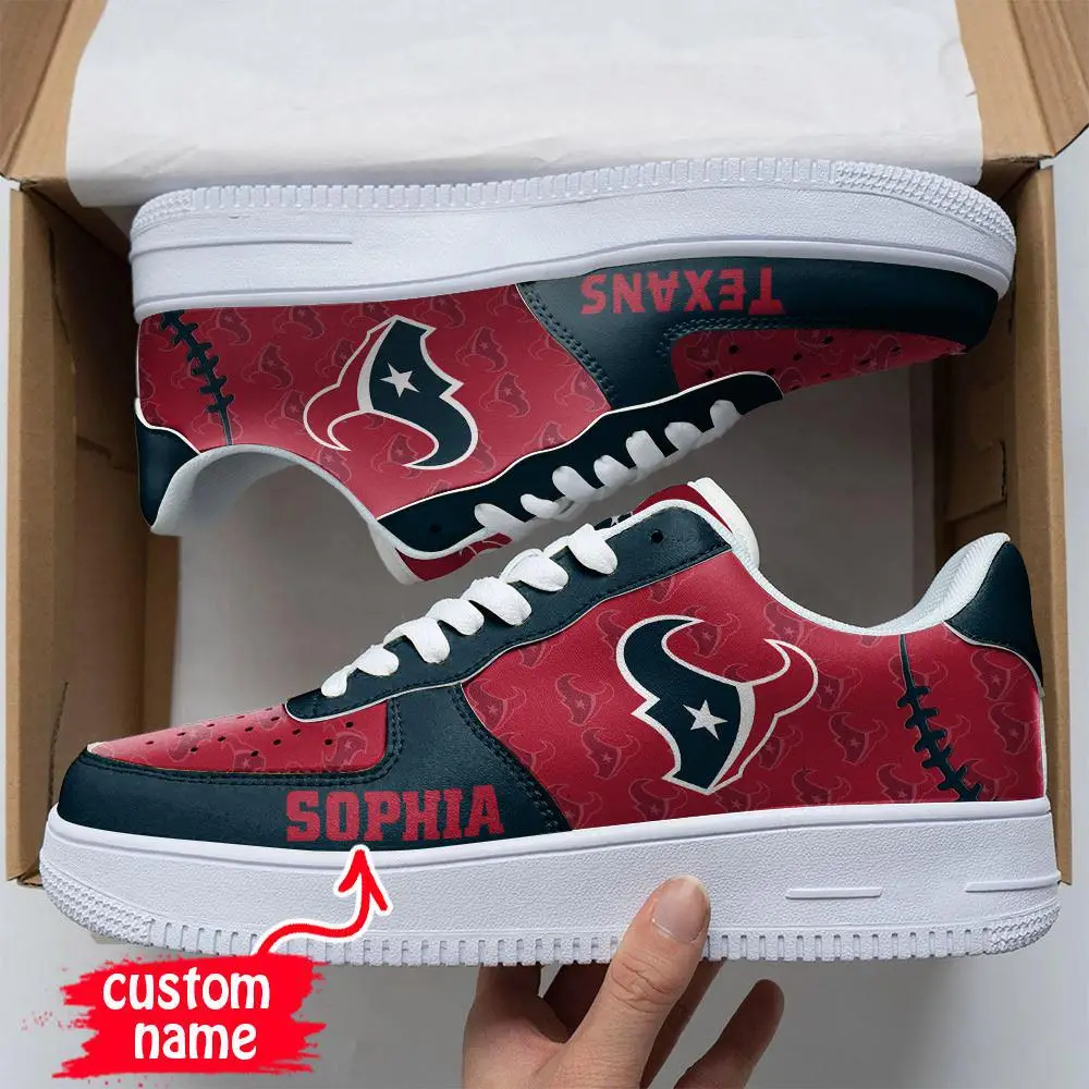 NFL Custom Name Houston Texans Air Force 1 NFL Custom Name Houston Texans Air Force 1 - Image 1