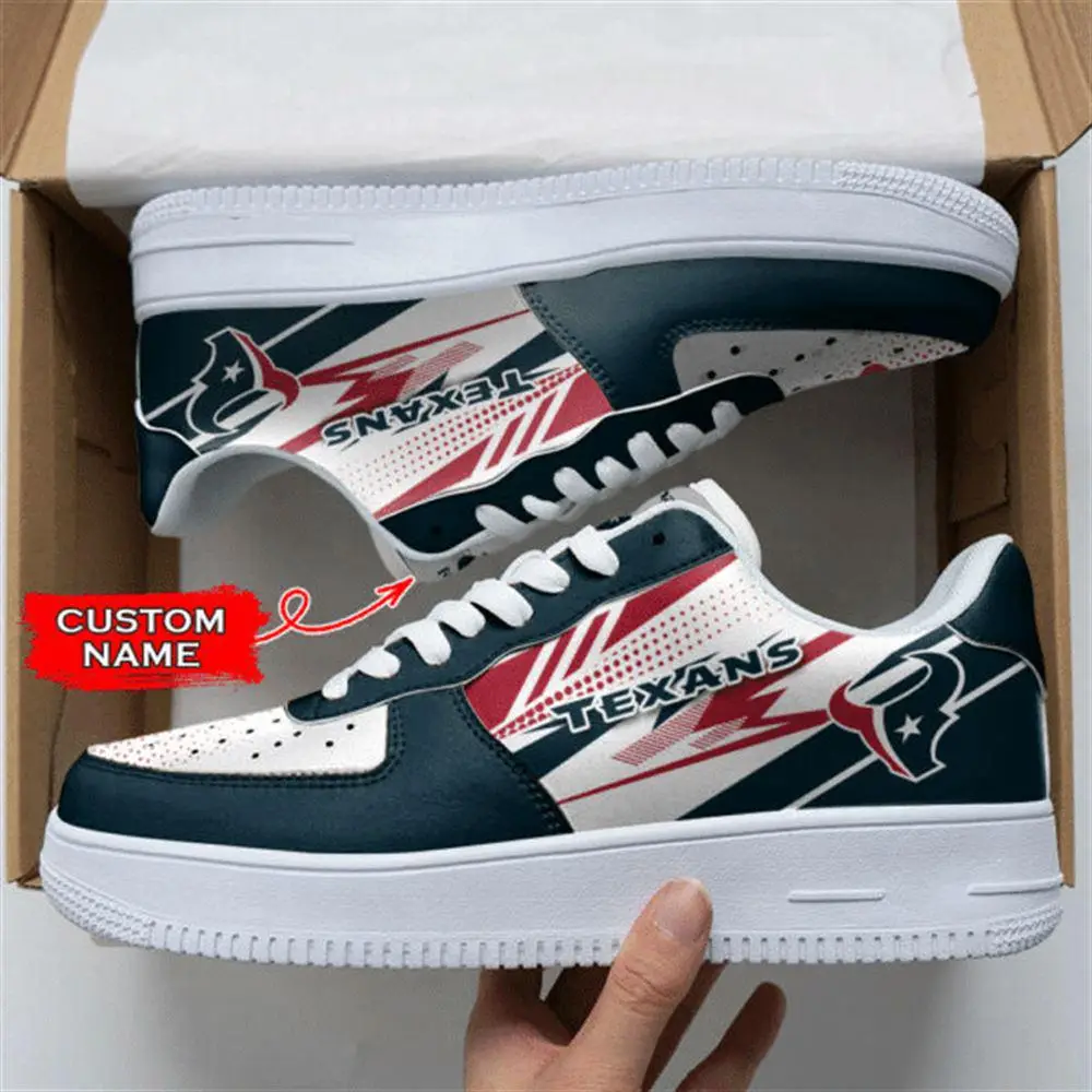NFL Custom Name Houston Texans Super Bowl Air Force 1 Shoes Sneakers