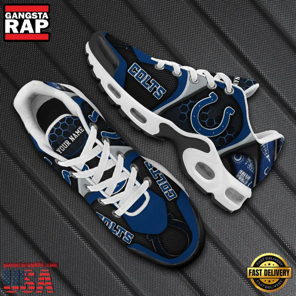 NFL Custom Name Indianapolis Colts Max Plus Shoes - Running Sneakers
