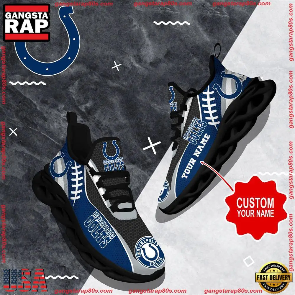 NFL Custom Name Indianapolis Colts Shoes Sport Loves Max Soul Shoes Running Sneakers