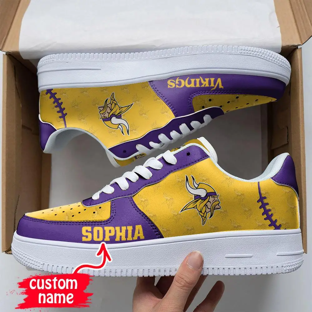 NFL Custom Name Minnesota Vikings Air Force 1 NFL Custom Name Minnesota Vikings Air Force 1 - Image 1