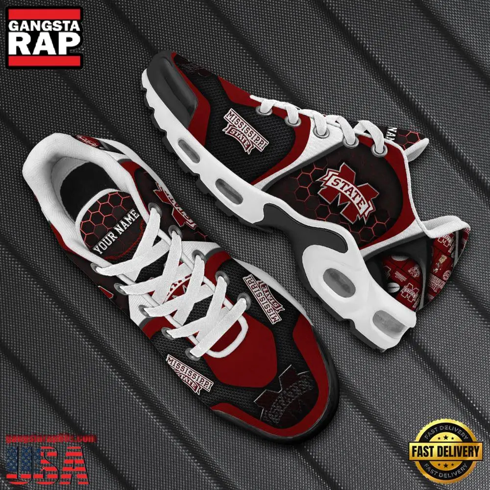 NFL Custom Name Mississippi State Bulldogs Max Plus Shoes - Running Sneakers