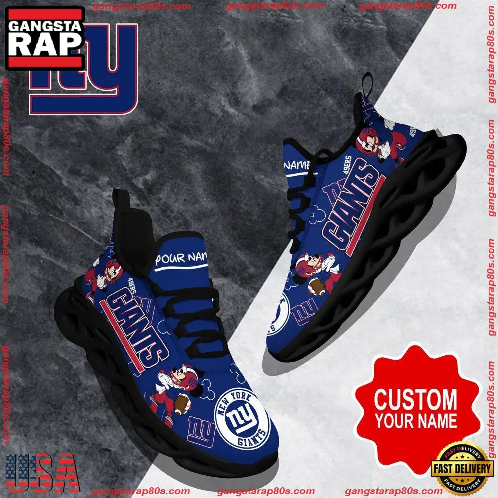 NFL Custom Name New York Giants Christmas Max Soul Shoes Running Sneakers