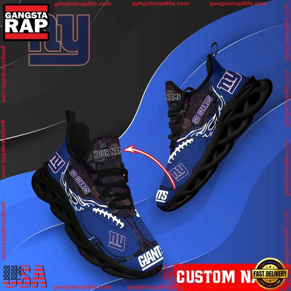 NFL Custom Name New York Giants Max Soul Shoes Running Sneakers NFL Custom Name New York Giants Max Soul Shoes Running Sneakers - Image 1