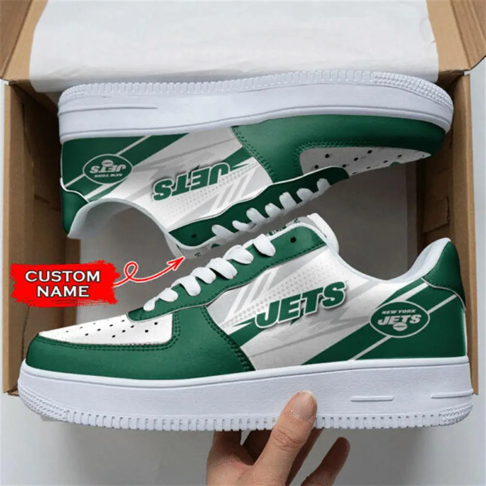 NFL Custom Name New York Jets Super Bowl Air Force 1 Shoes Sneakers NFL Custom Name New York Jets Super Bowl Air Force 1 Shoes Sneakers - Image 1
