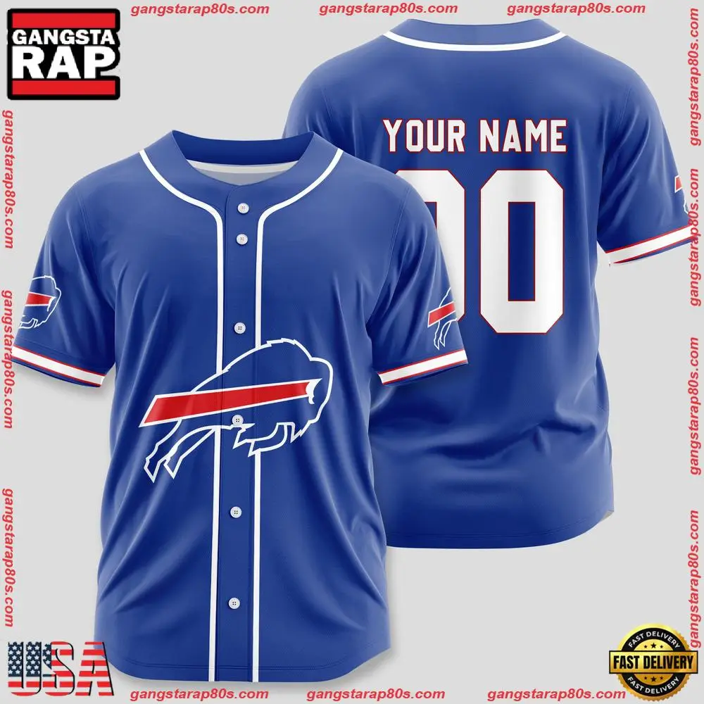 NFL Custom Name Number Buffalo Bills Sport Baseball Jersey Shirt