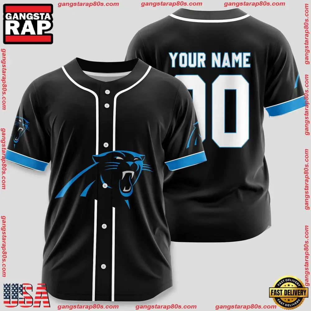 NFL Custom Name Number Carolina Panthers Sport Baseball Jersey Shirt