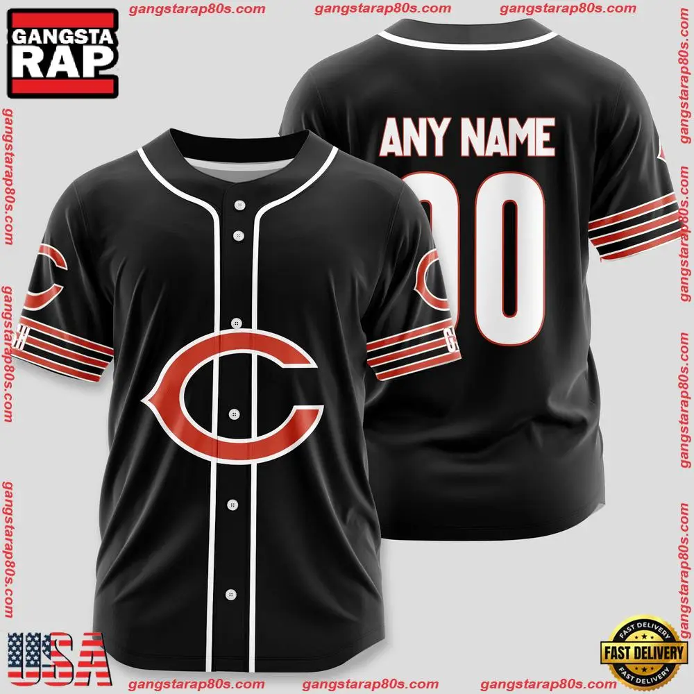 NFL Custom Name Number Chicago Bears Sport Baseball Jersey Shirt