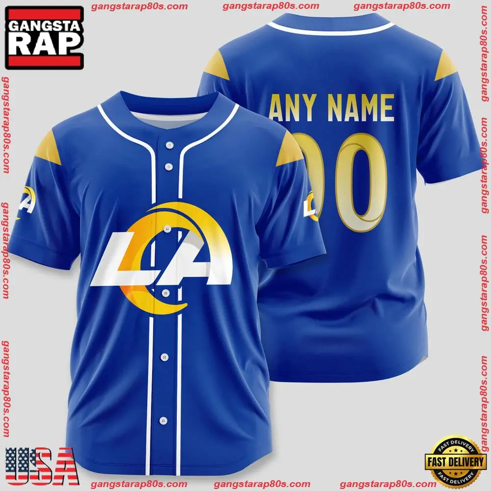 NFL Custom Name Number Los Angeles Rams Sport Baseball Jersey Shirt