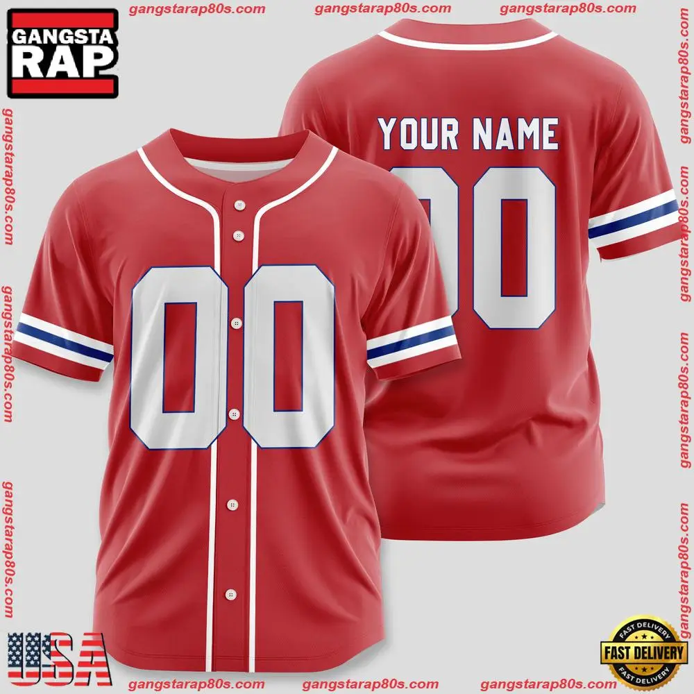 NFL Custom Name Number New England Patriots Team Baseball Jersey Shirt