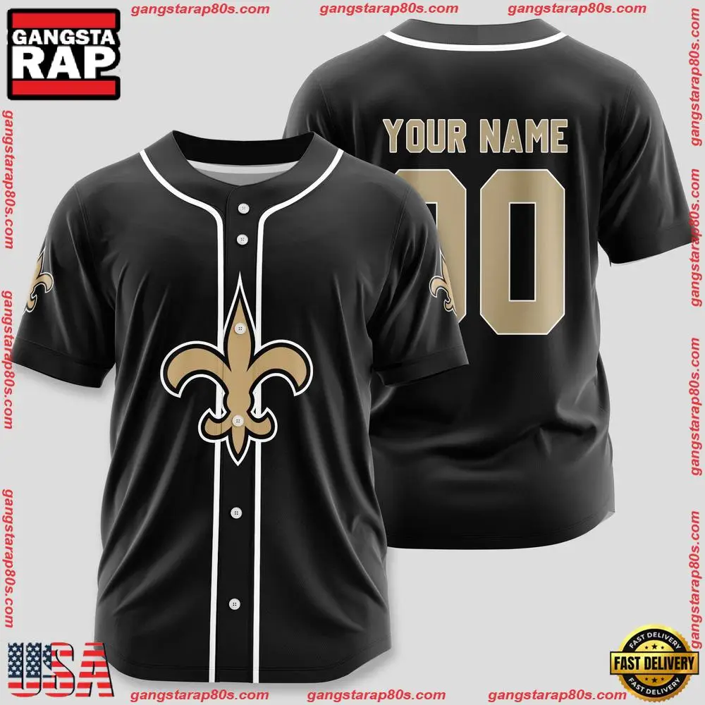 NFL Custom Name Number New Orleans Saints Sport Baseball Jersey Shirt