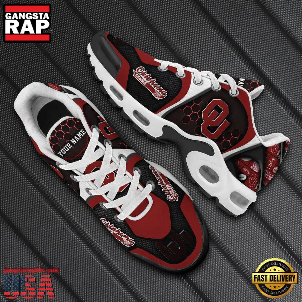 NFL Custom Name Oklahoma Sooners Max Plus Shoes - Running Sneakers