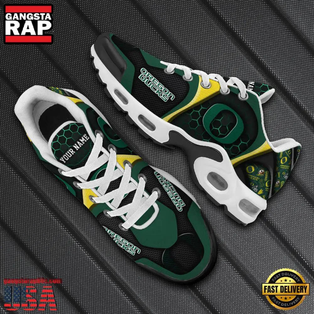 NFL Custom Name Oregon Ducks Max Plus Shoes - Running Sneakers NFL Custom Name Oregon Ducks Max Plus Shoes - Running Sneakers - Image 1