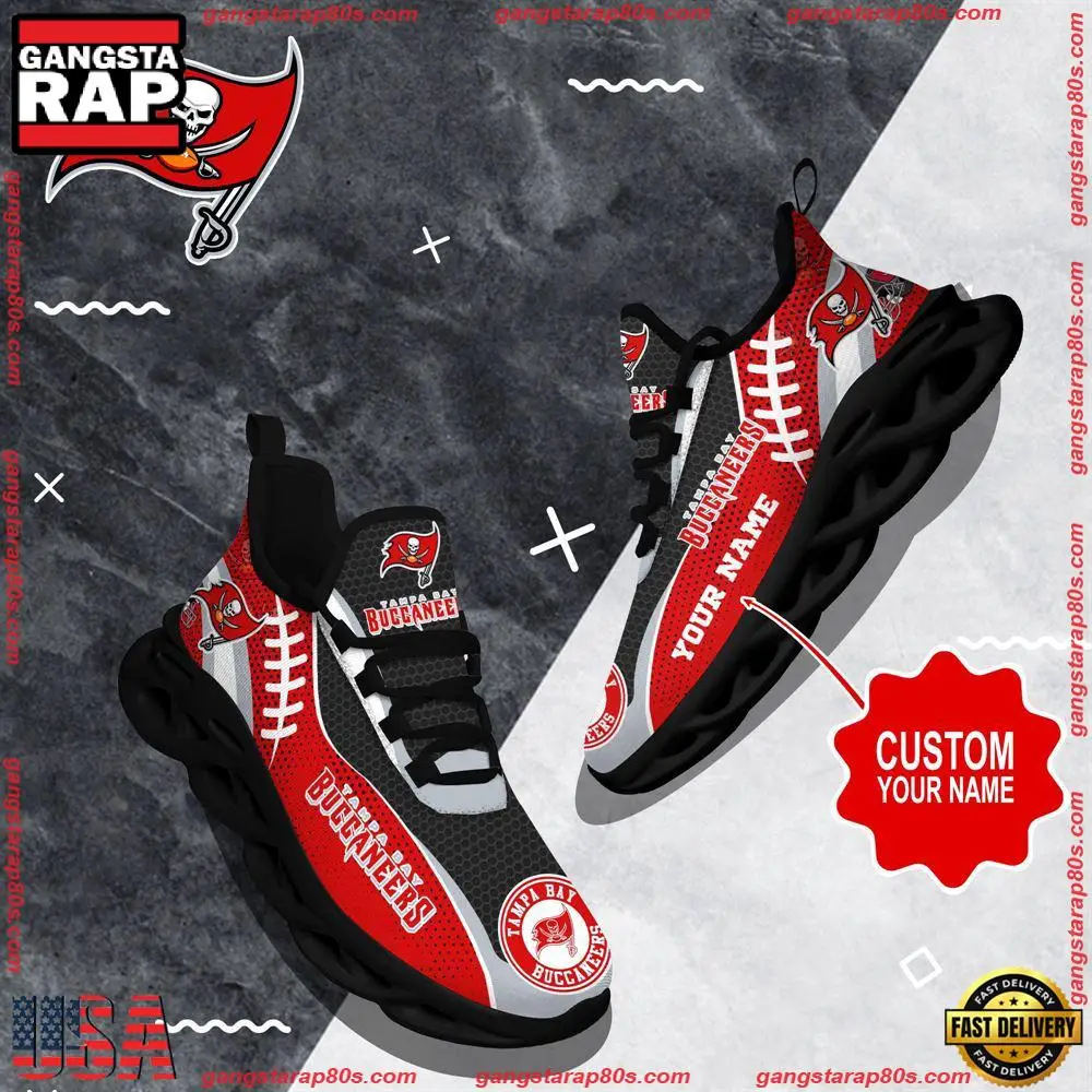 NFL Custom Name Tampa Bay Buccaneers Shoes Sport Loves Max Soul Shoes Running Sneakers NFL Custom Name Tampa Bay Buccaneers Shoes Sport Loves Max Soul Shoes Running Sneakers - Image 1