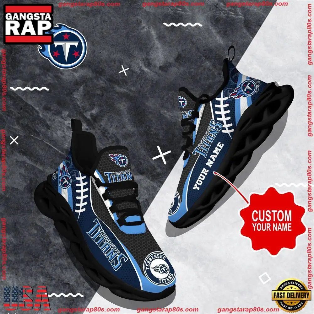 NFL Custom Name Tennessee Titans Shoes Sport Loves Max Soul Shoes Running Sneakers