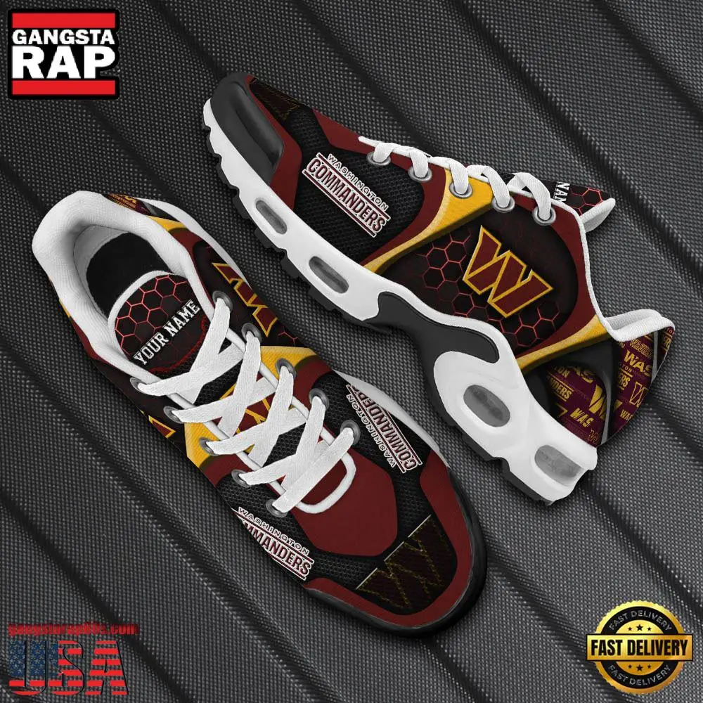 NFL Custom Name Washington Commanders Max Plus Shoes - Running Sneakers NFL Custom Name Washington Commanders Max Plus Shoes - Running Sneakers - Image 1