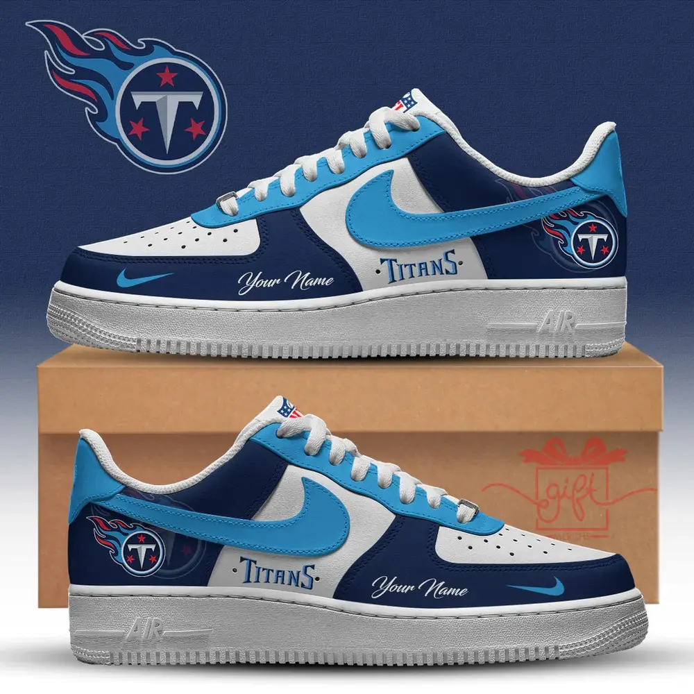 NFL Custom Tennessee Titans New 2026 Version Nike Air Force 1 Fashions Shoes NFL Custom Tennessee Titans New 2026 Version Nike Air Force 1 Fashions Shoes - Image 1