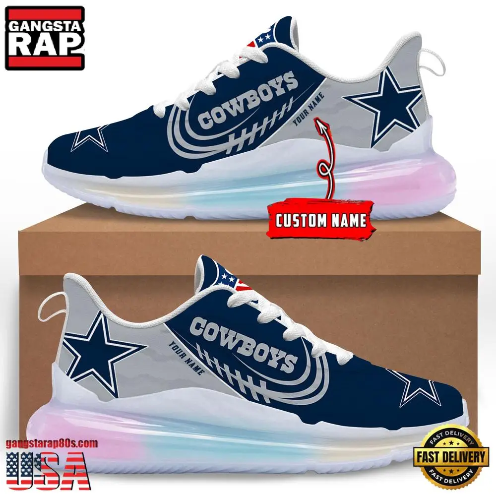 NFL Dallas Cowboys Custom Rainbow Atmospheric Air Force 1 Sneaker Shoes