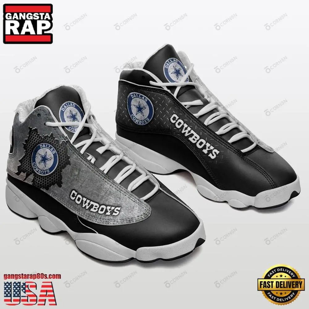 NFL Dallas Cowboys Team Sport New Design Air Jordan 13 Running Sneakers Shoes NFL Dallas Cowboys Team Sport New Design Air Jordan 13 Running Sneakers Shoes - Image 1