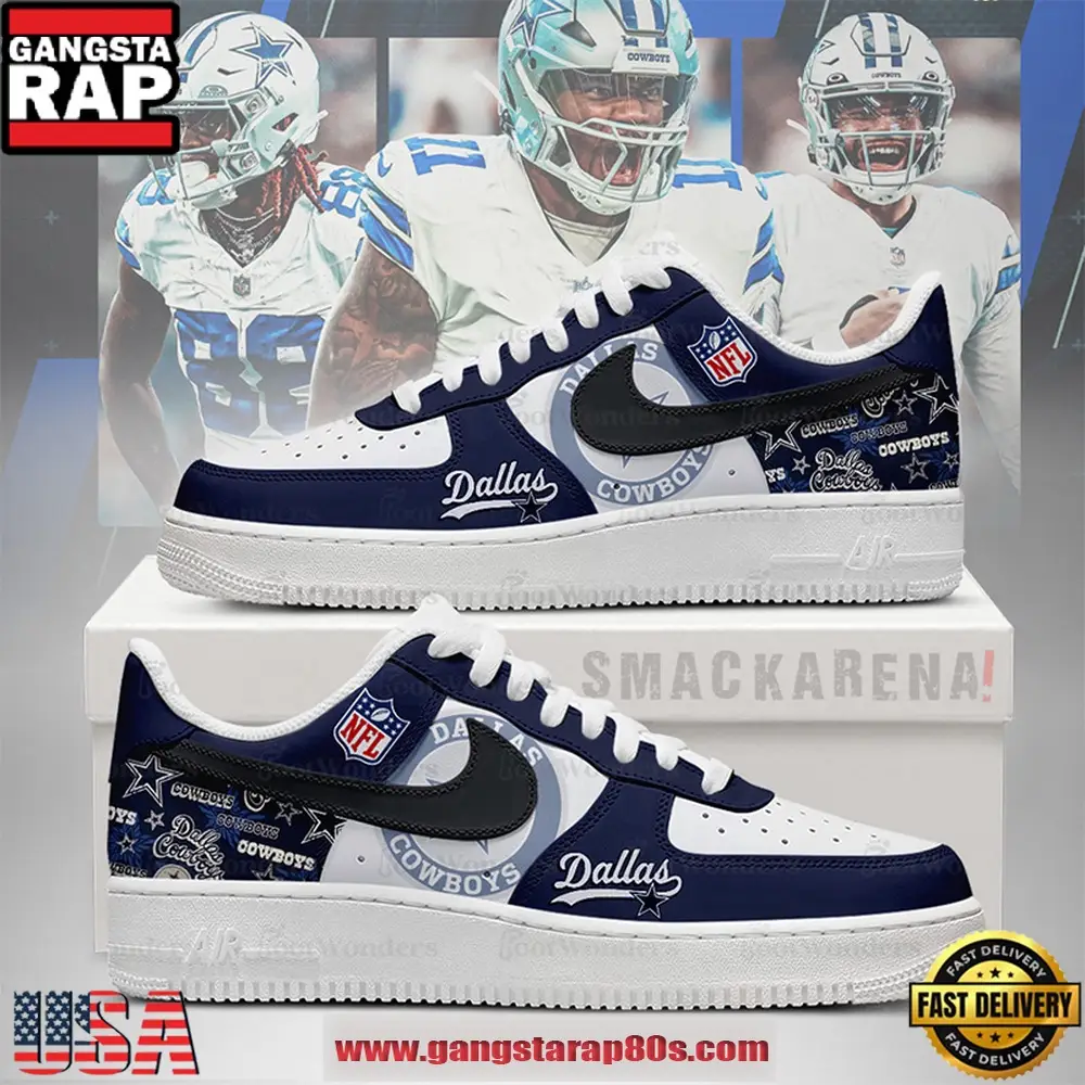 NFL Dallas Cowboys Trending Football Sneakers Nike Air Force 1 Shoes