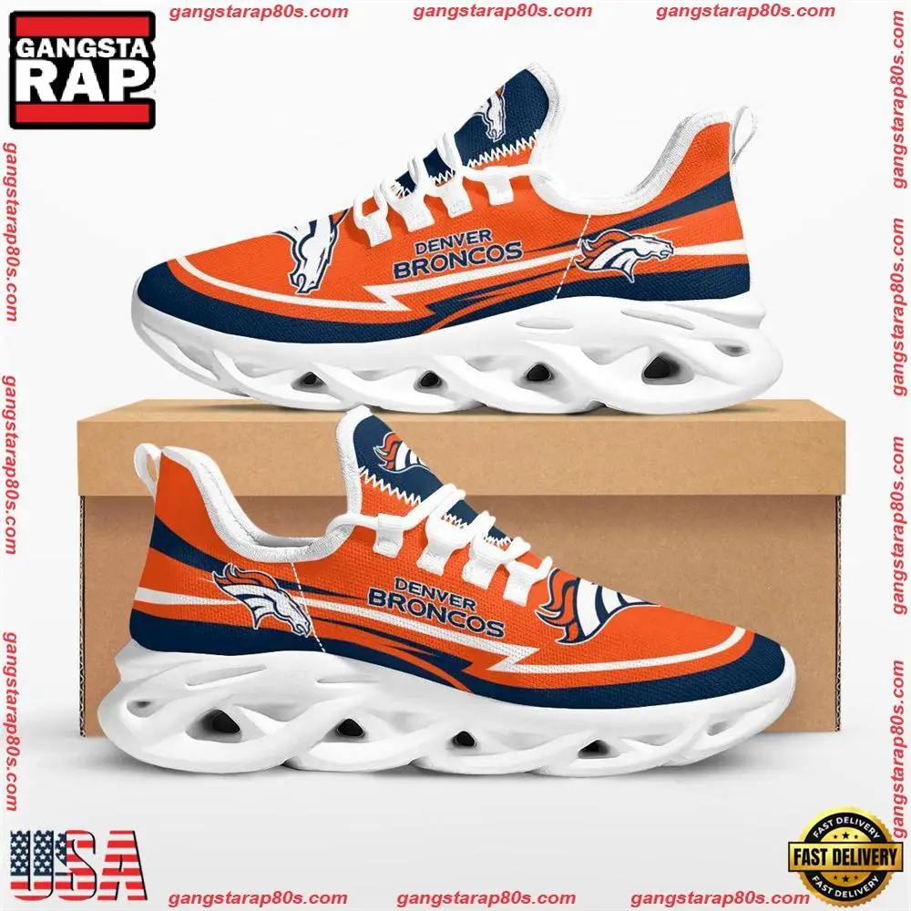 NFL Denver Broncos Are Coming Curves Max Soul Shoes Running Sneakers