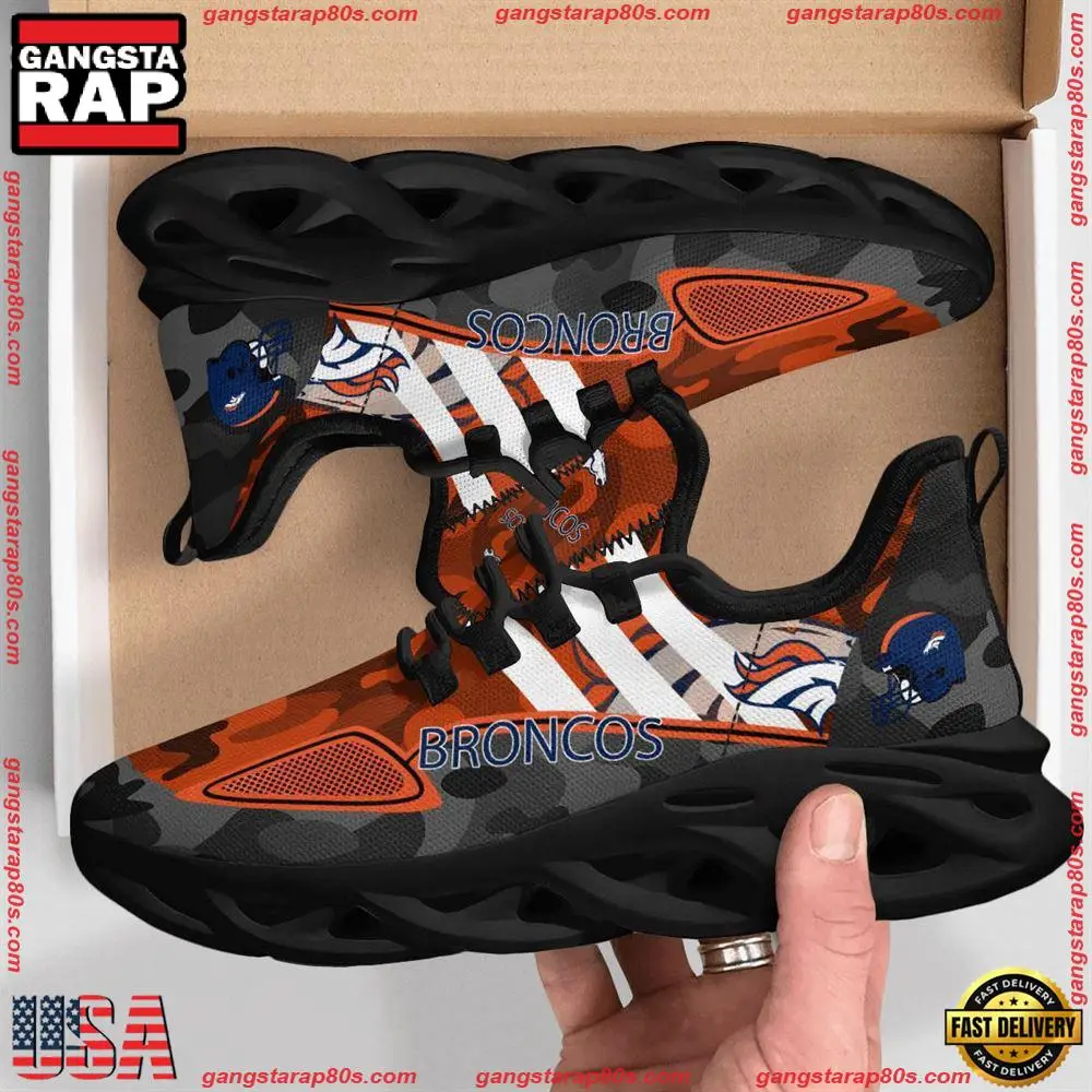 NFL Denver Broncos Military Camouflage Max Soul Shoes Running Sneakers Running Sneakers