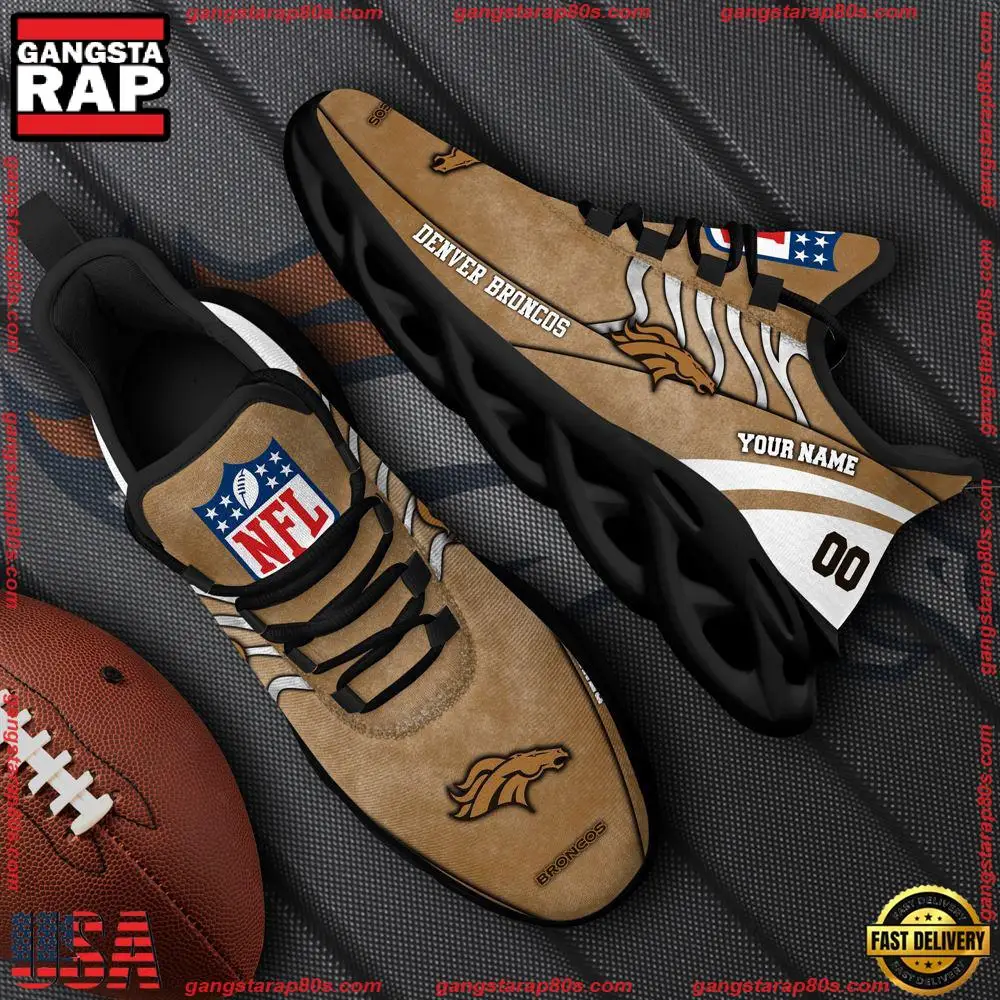 NFL Denver Broncos New Design Max Soul Shoes, Running Sneakers