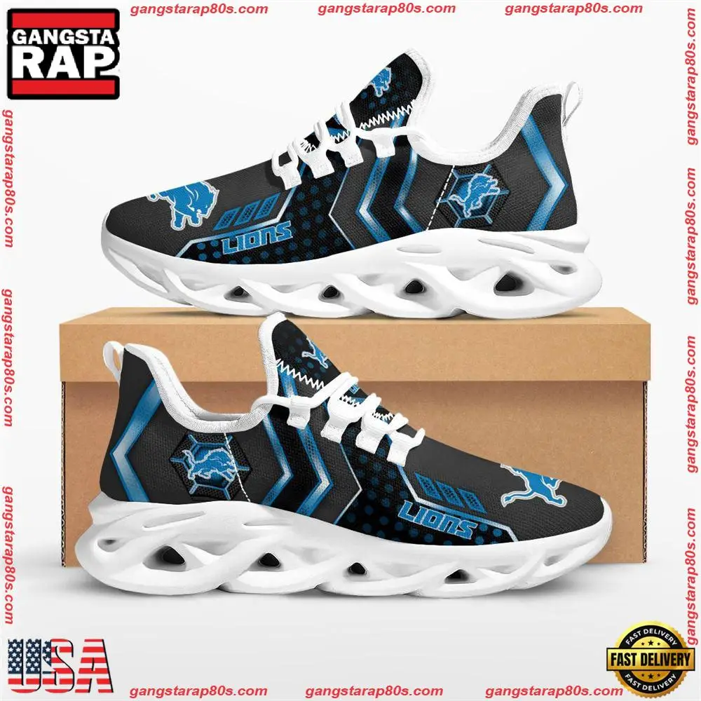 NFL Detroit Lions Pro Standard Max Soul Shoes Running Sneakers NFL Detroit Lions Pro Standard Max Soul Shoes Running Sneakers - Image 1