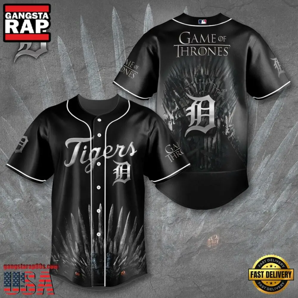 NFL Detroit Tigers x Game of Thrones Baseball Jersey Shirt