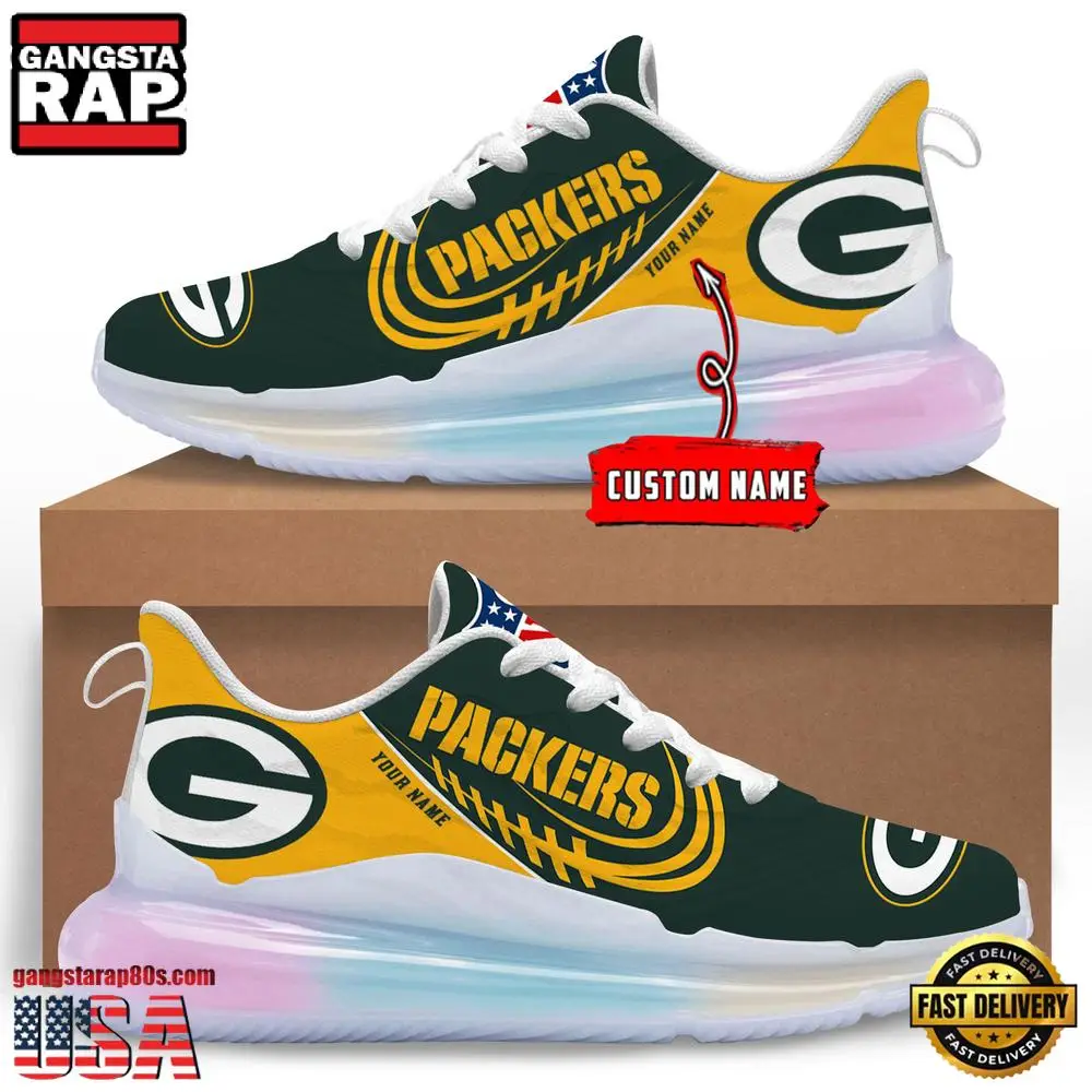 NFL Green Bay Packers Custom Rainbow Atmospheric Air Force 1 Sneaker Shoes NFL Green Bay Packers Custom Rainbow Atmospheric Air Force 1 Sneaker Shoes - Image 1