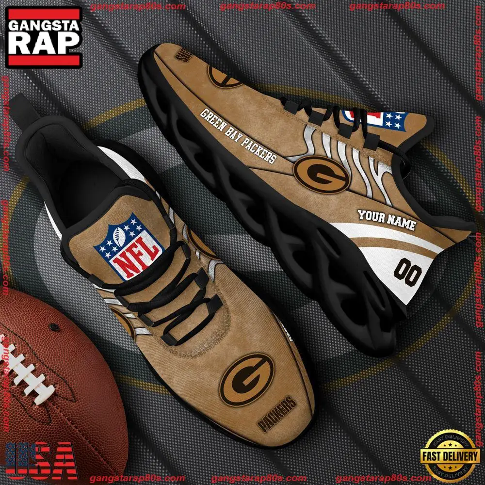 NFL Green Bay Packers New Design Max Soul Shoes, Running Sneakers