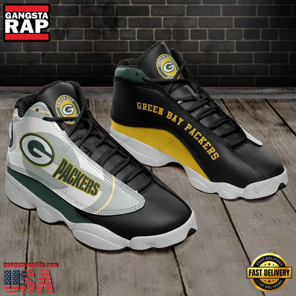 NFL Green Bay Packers Sport New Design Air Jordan 13 Running Sneakers Shoes